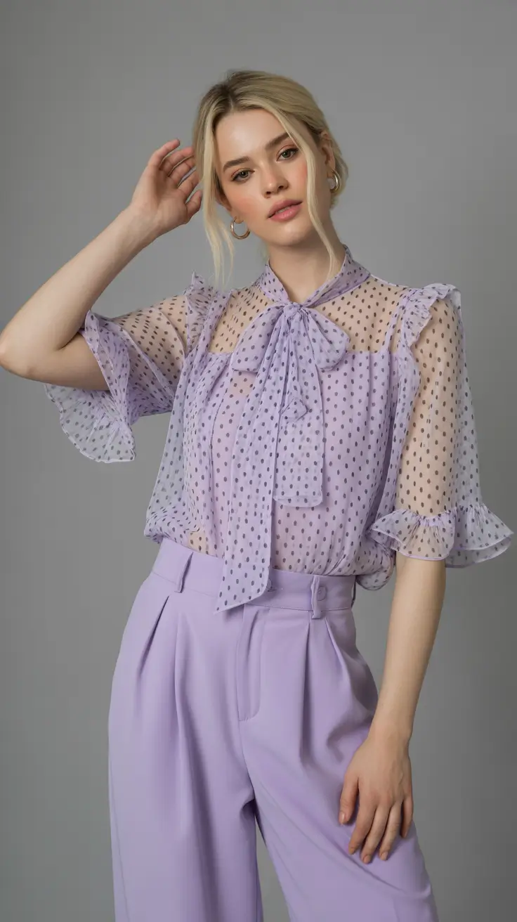 chic spring outfits 2026 trends Soft Lilac Tailoring for a Romantic 2026 Spring Mood