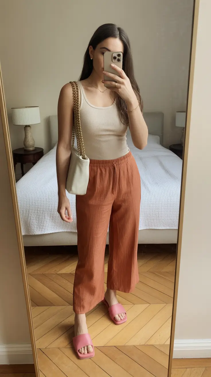 spring mom outfits 2026 Soft Neutrals and Clay Tones for Relaxed Spring Moments