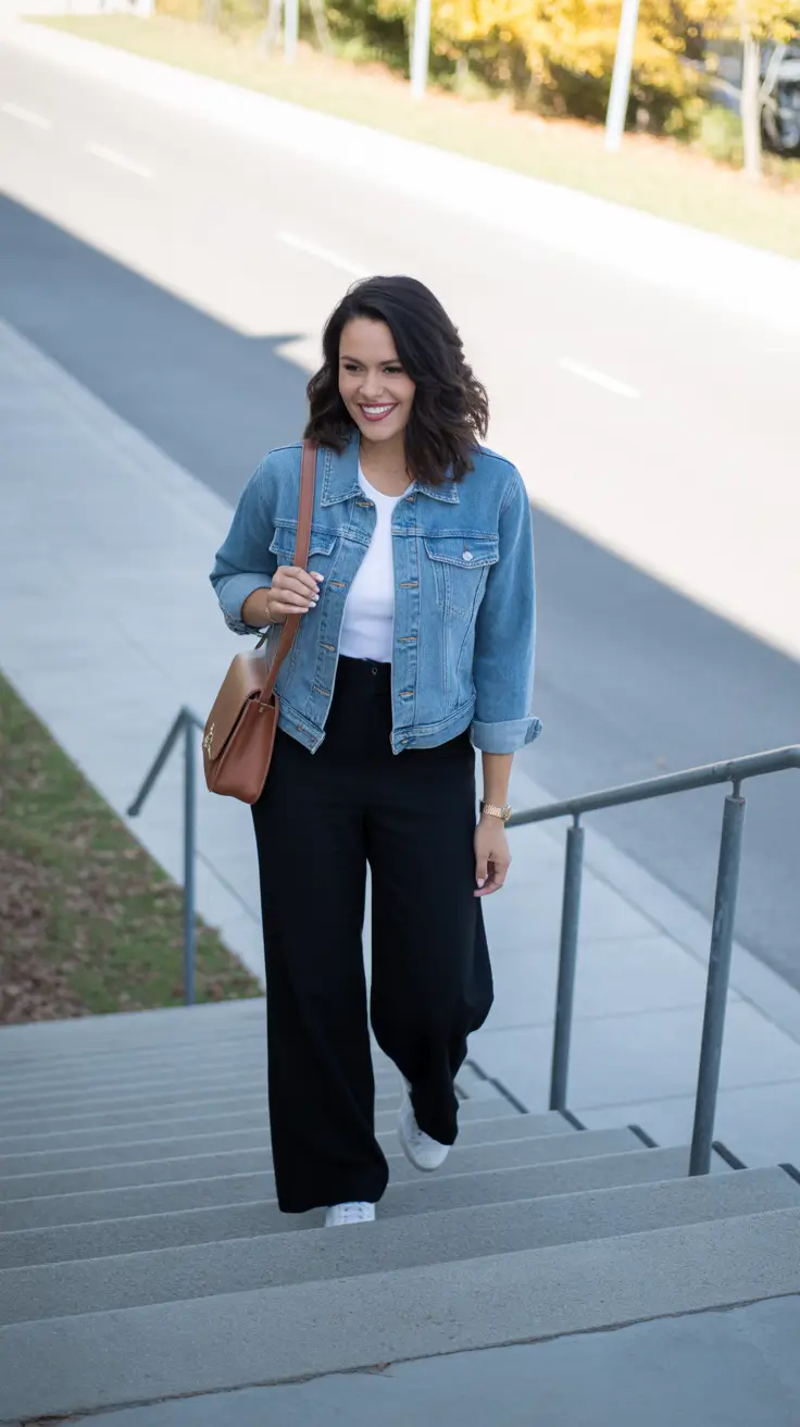 spring mom outfits 2026 Everyday Ease With Structured Denim