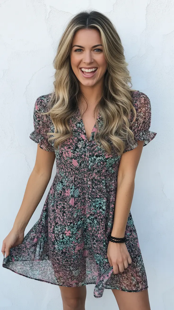 spring-outfits-women-over-40-2026 Fresh Florals With Movement and Light