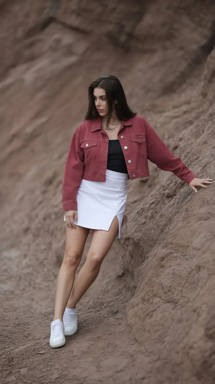 best tennis skirt spring outfits 2026 Rust Denim and Clean Minimal Lines