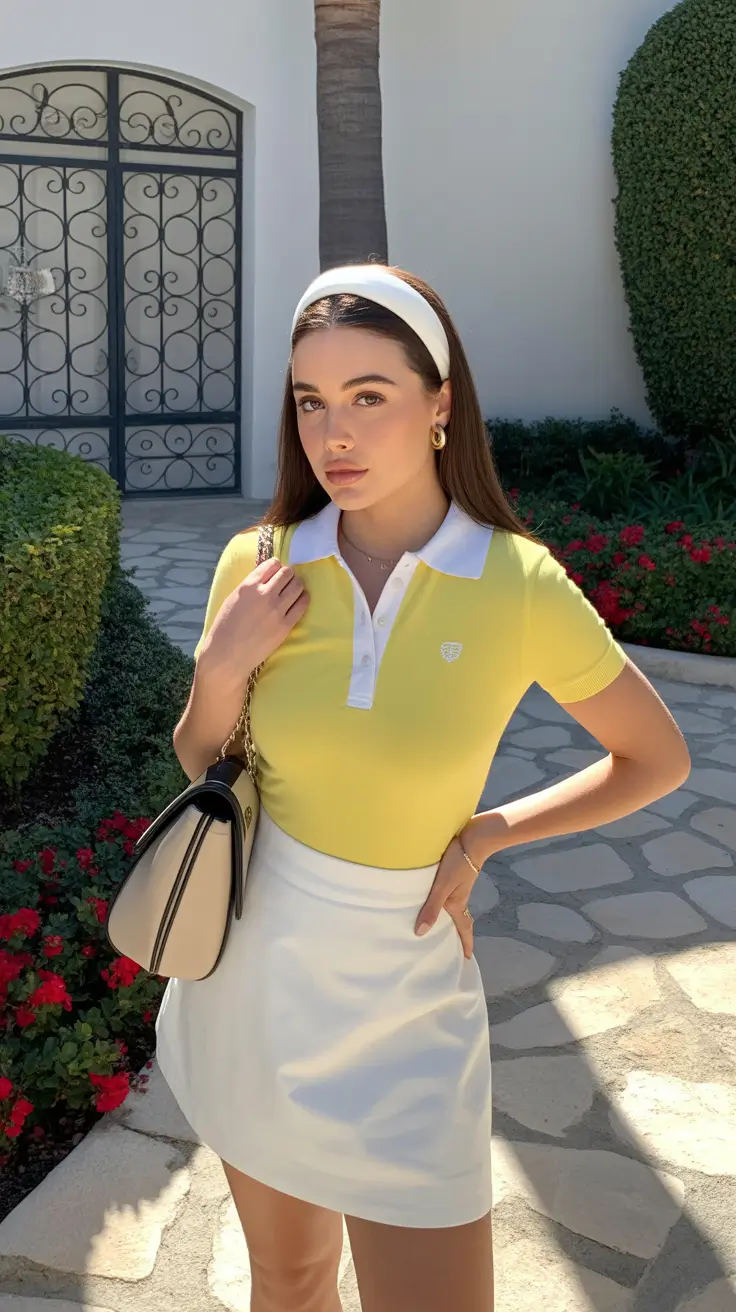bold old money spring outfits 2026 Country Club Softness in Sunshine Yellow