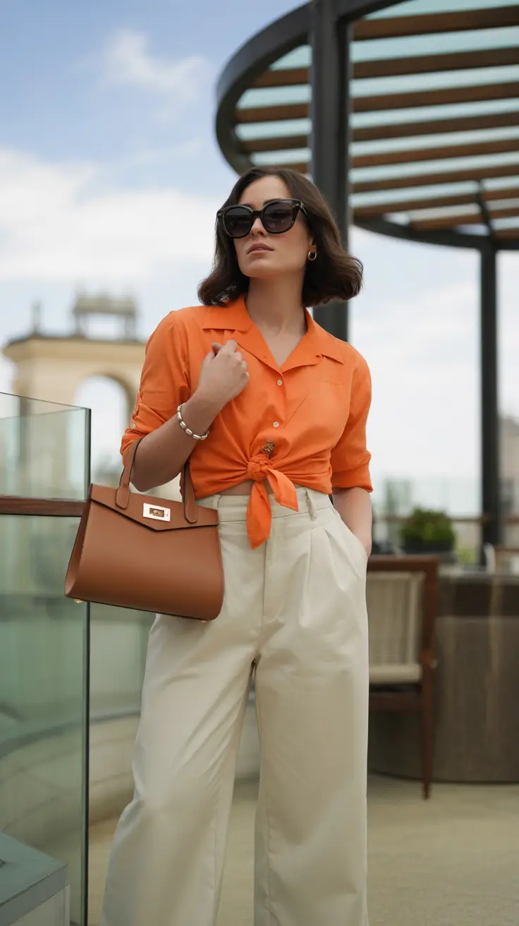 bold old money spring outfits 2026 Citrus Confidence in Tailored Neutrals