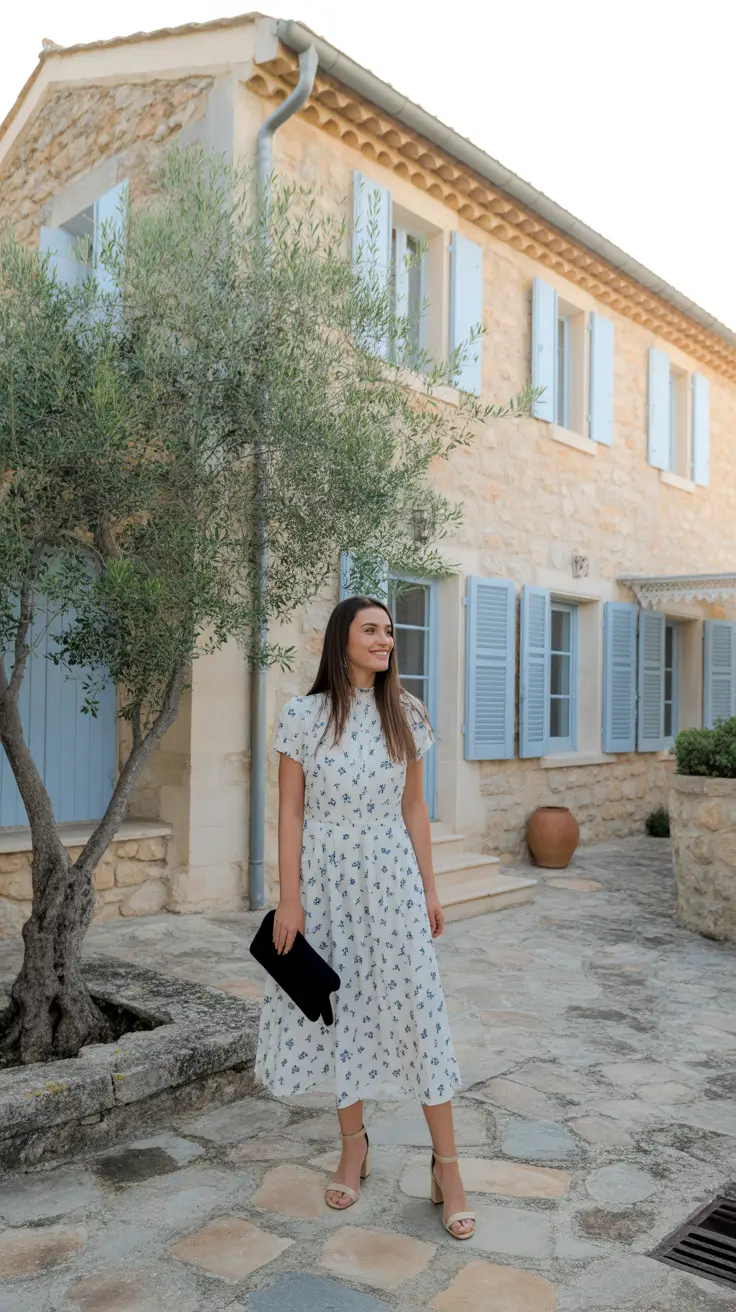 bold old money spring outfits 2026 Blue-White Florals for Soft Spring Days