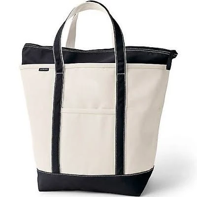 bag Lands' End Large 5 Pocket Zip Top Canvas Tote Bag Target $47.96