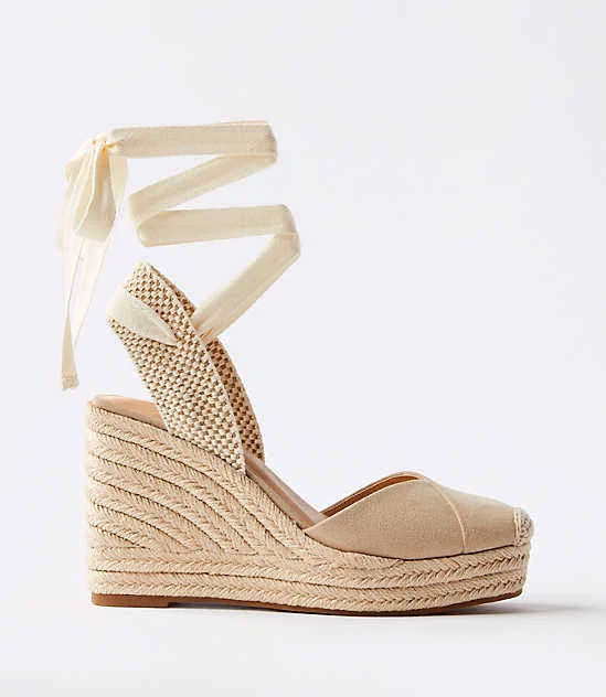shoes Loft Women's Lace Up Espadrille Wedge LOFT $44.93