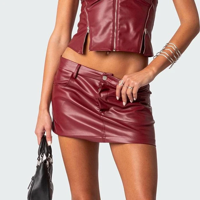 skirt Maya Faux Leather Mini Skirt edikted $15.6