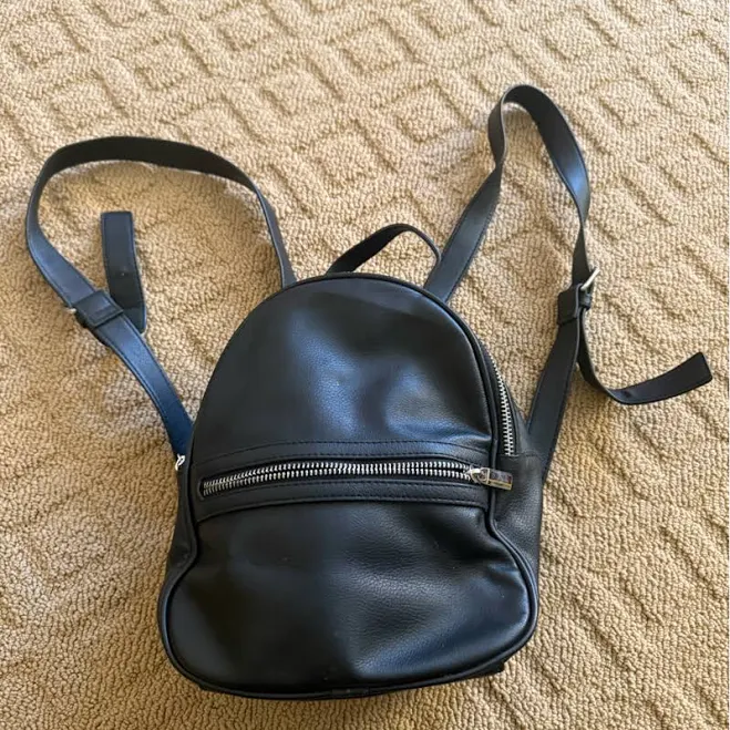 bag Mini Black Backpack, Faux Leather With Silver Hardware | Color: Black | Size: Os | Pm-76202559's Closet Poshmark $20