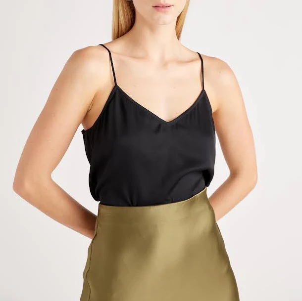 top Women's Quince Washable Silk Stretch V-Neck Cami Quince $49.9